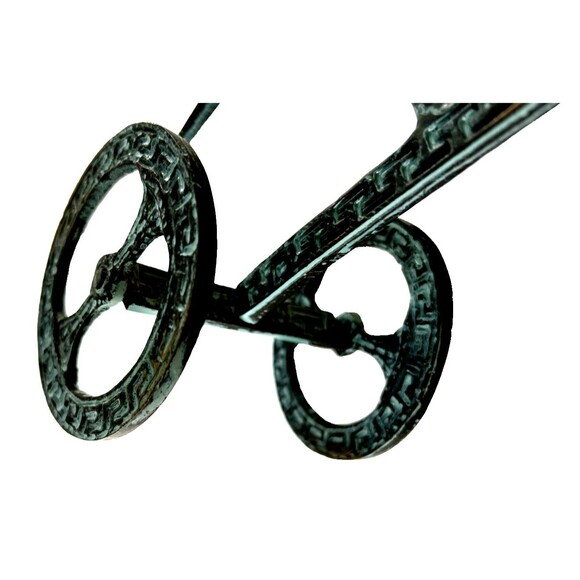 Bronze Chariot of Goddess Athena Sculpture Holding an Owl atop Horse - Picture 13 of 13